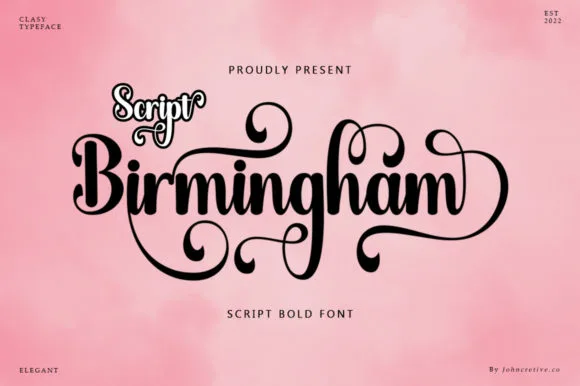 Birmingham Script Font Birmingham Script Font Poster 1