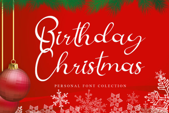 Birthday Christmas Font Poster 1