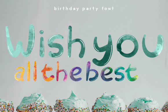 Birthday Party Font Poster 2