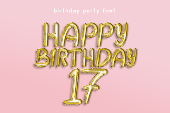 Birthday Party Font Poster 4