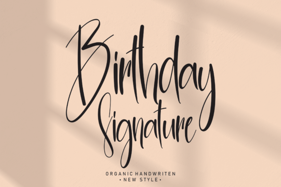Birthday Signature Font
