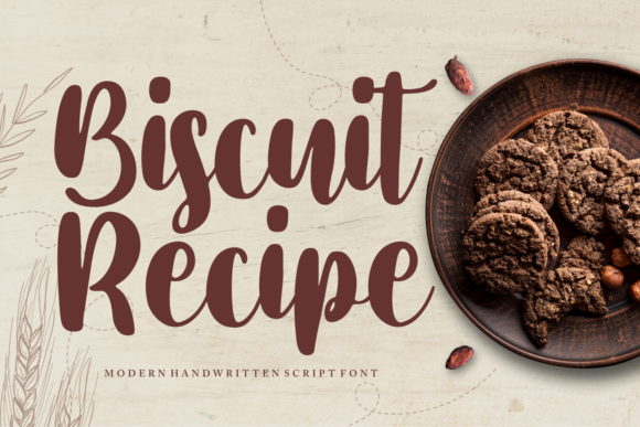 Biscuit Recipe Font Poster 1