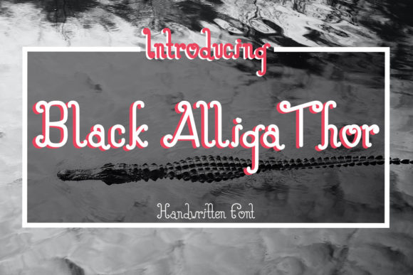 Black Alliga Thor Font Poster 8