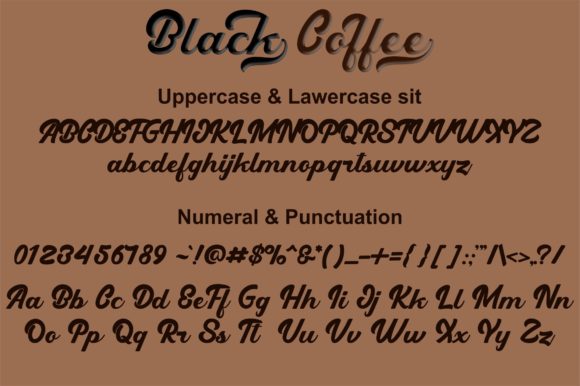 Black Coffee Font Poster 8
