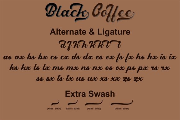 Black Coffee Font Poster 9