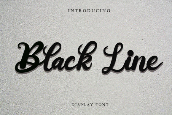 Black Line Font