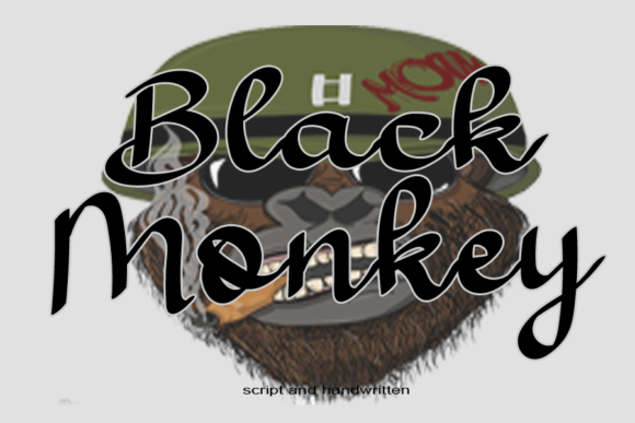 Black Monkey Font Poster 1