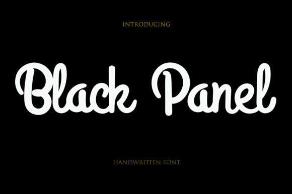 Black Panel Font Poster 1
