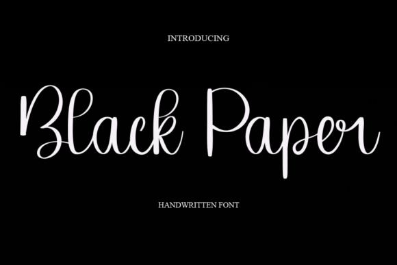 Black Paper Font Poster 1