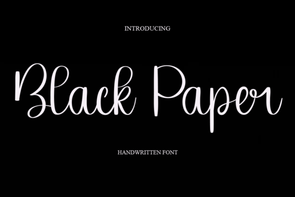 Black Paper Font