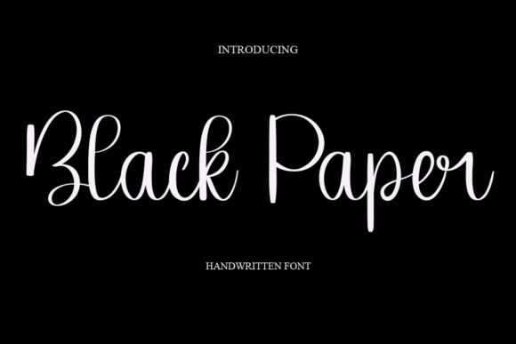 Black Paper Font Black Paper Font Poster 1