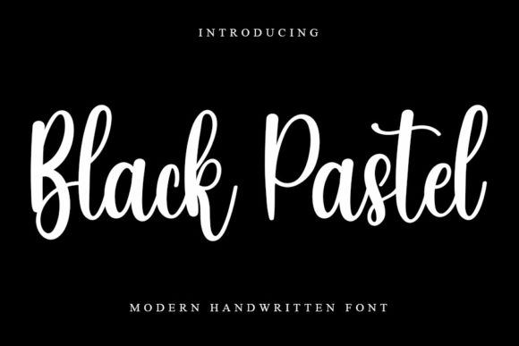 Black Pastel Font Poster 1