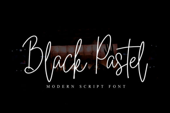 Black Pastel Font Poster 1