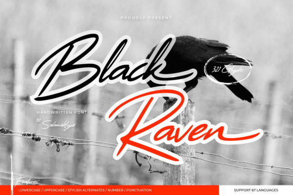 Black Raven Font Poster 1
