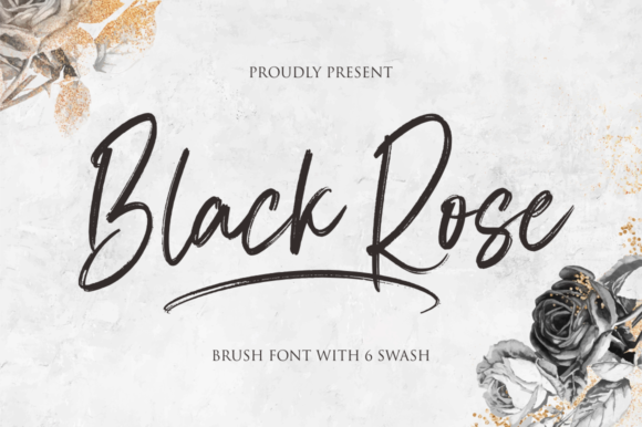 Black Rose Font Poster 1