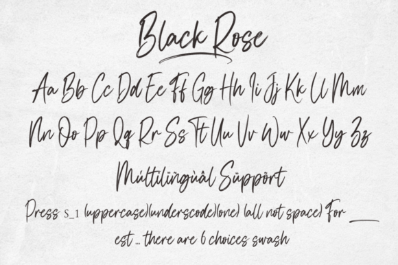 Black Rose Font Poster 7