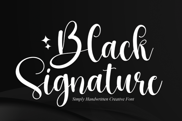 Black Signature Font Poster 1