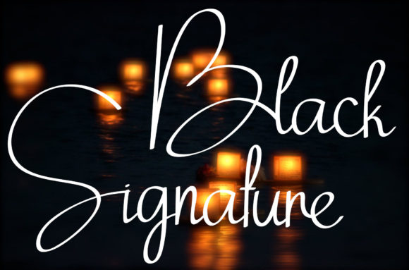 Black Signature Font