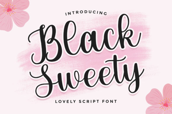 Black Sweety Script Font Poster 1