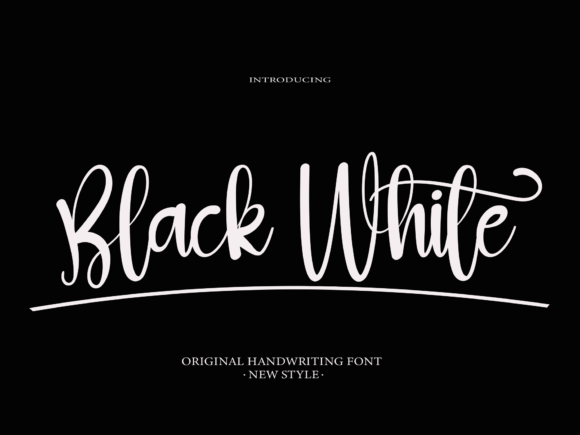 Black White Font