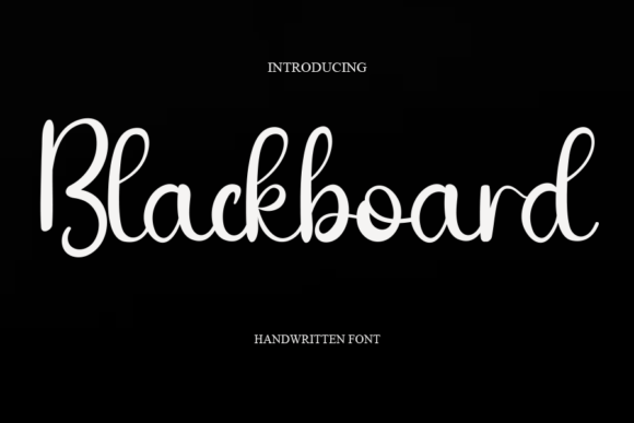 Blackboard Font Poster 1