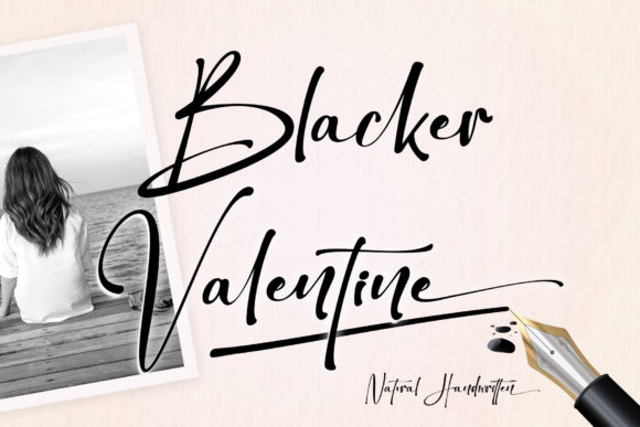 Blacker Valentine Font Poster 1