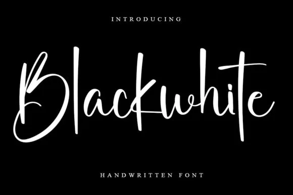 Blackwhite Font Blackwhite Font Poster 1