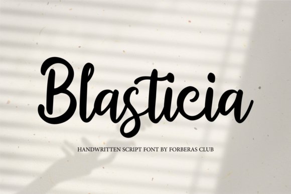 Blasticia Font Poster 1