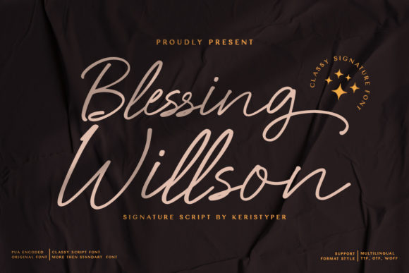 Blessing Willson Font Poster 1