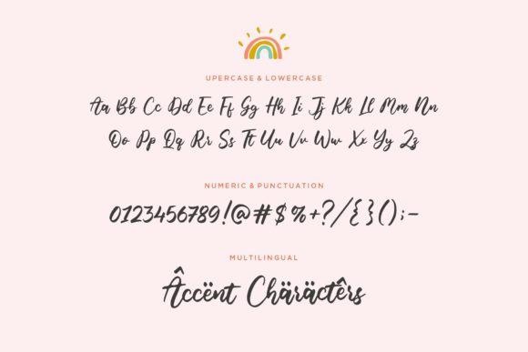 Blondie Rainbow Font Poster 6