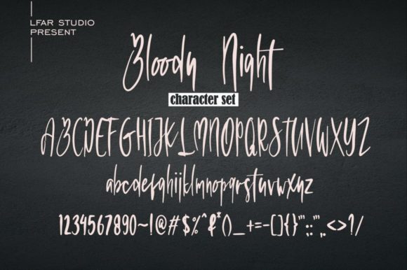 Bloody Night Font Poster 7