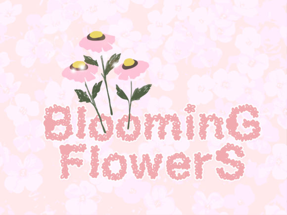 Blooming Flowers Font Poster 2