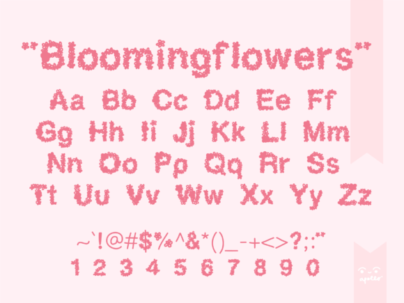 Blooming Flowers Font Poster 3