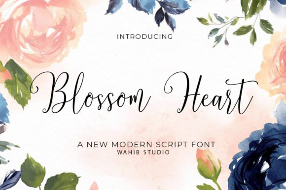 Blossom Heart Font Poster 1