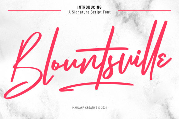 Blountsville Script Font