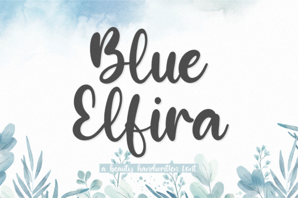 Blue Elfira Font Poster 1