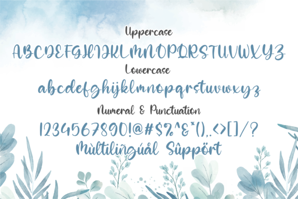 Blue Elfira Font Poster 8