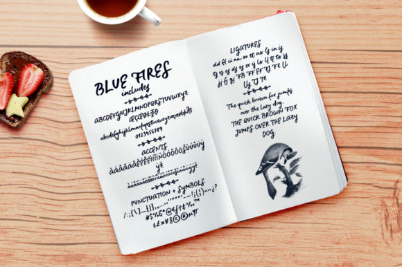 Blue Fires Font Poster 2