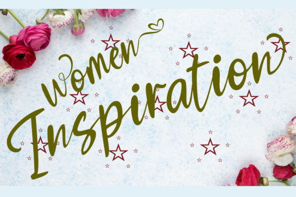 Blue Flora Font Poster 7