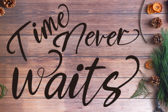 Blue Flora Font Poster 8