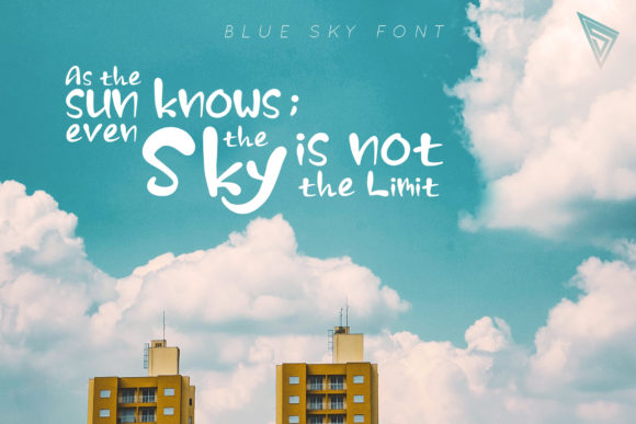 Blue Sky Font Poster 2