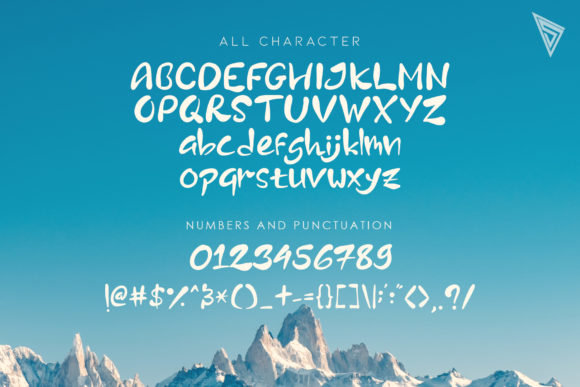 Blue Sky Font Poster 3