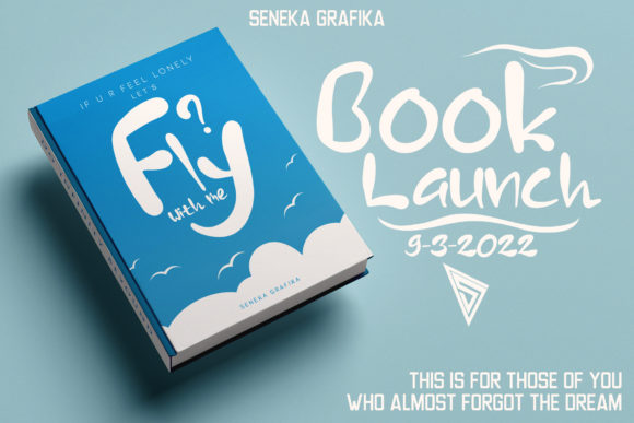 Blue Sky Font Poster 4