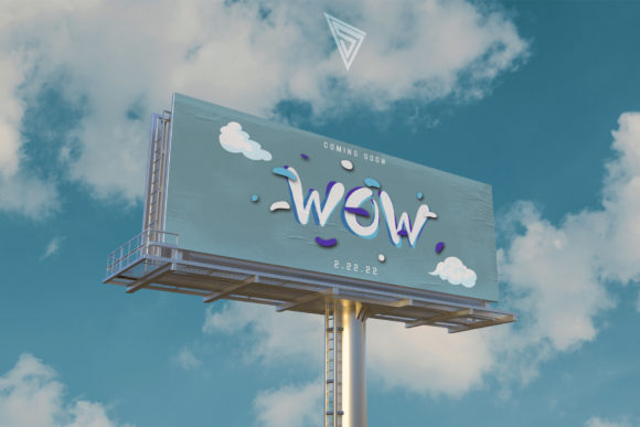 Blue Sky Font Poster 5