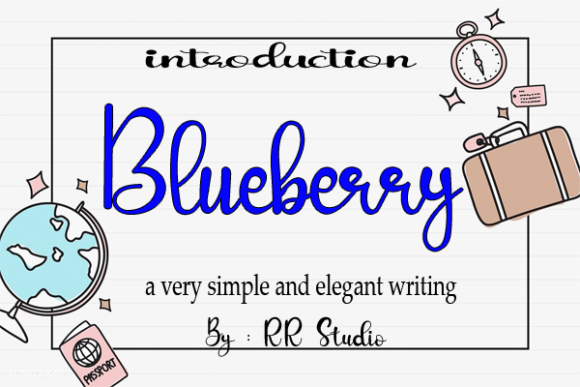 Blueberry Font Poster 1