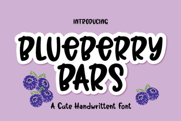 Blueberry Bars Font Poster 1