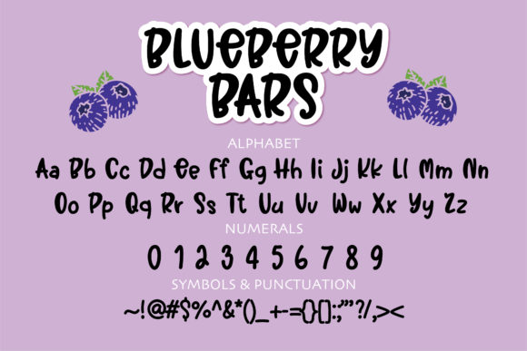 Blueberry Bars Font Poster 2