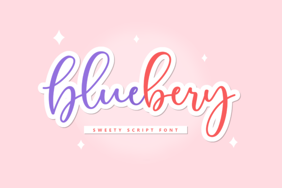 Bluebery Font  Font Poster 1