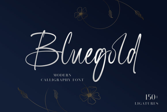 Bluegold Font Poster 1