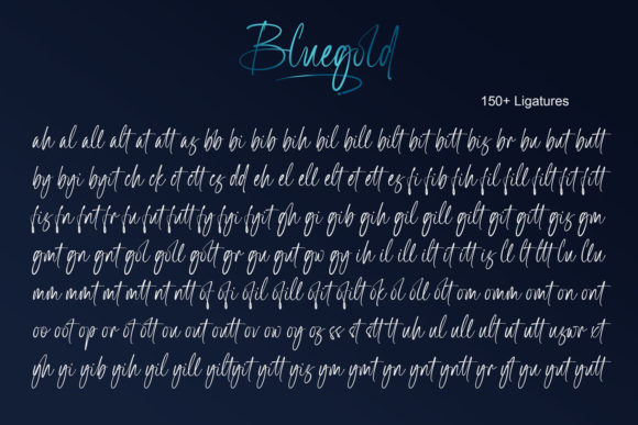 Bluegold Font Poster 5
